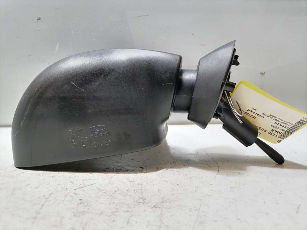 Dacia Sandero SD original Au&szlig;enspiegel rechts manuell schwarz unlackiert BJ09